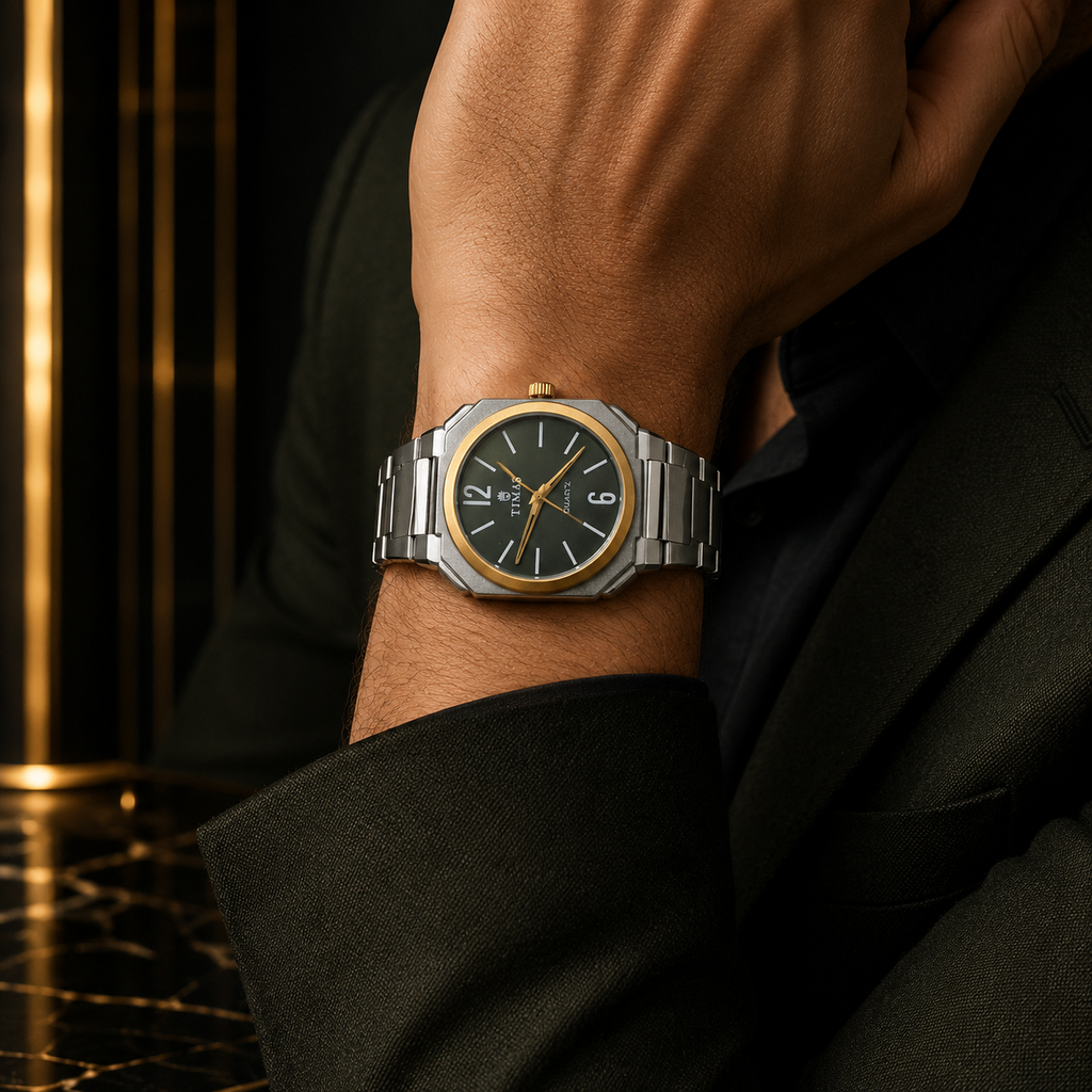 Classic Metal Strap Wrist Watch Men