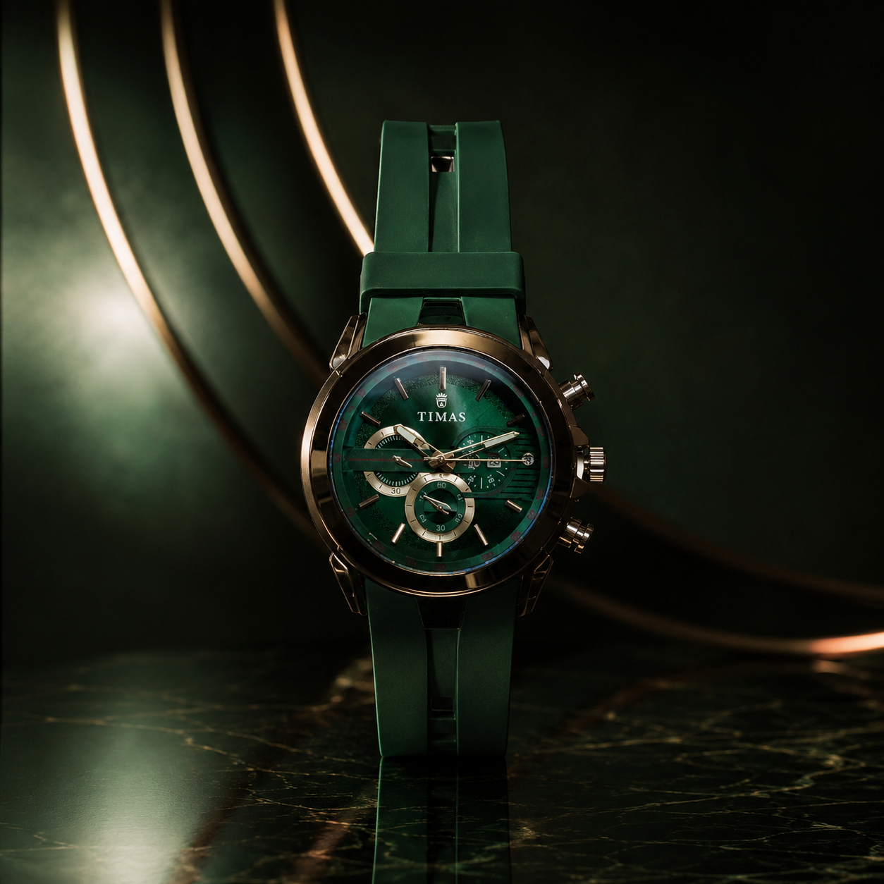 Luxury Chronograph Silicone Strap Watch for Men