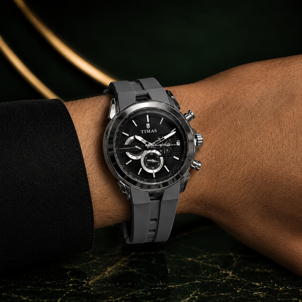 Luxury Chronograph Silicone Strap Watch for Men