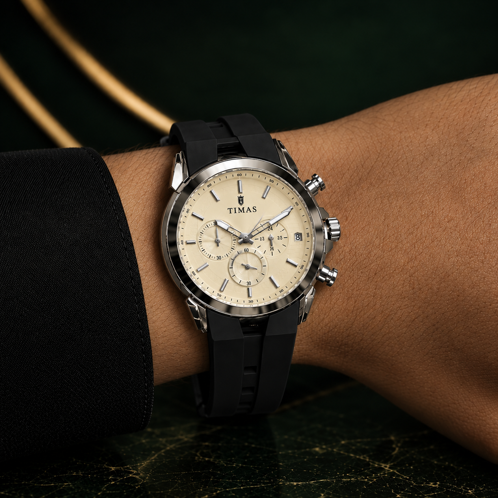 Luxury Chronograph Silicone Strap Watch for Men
